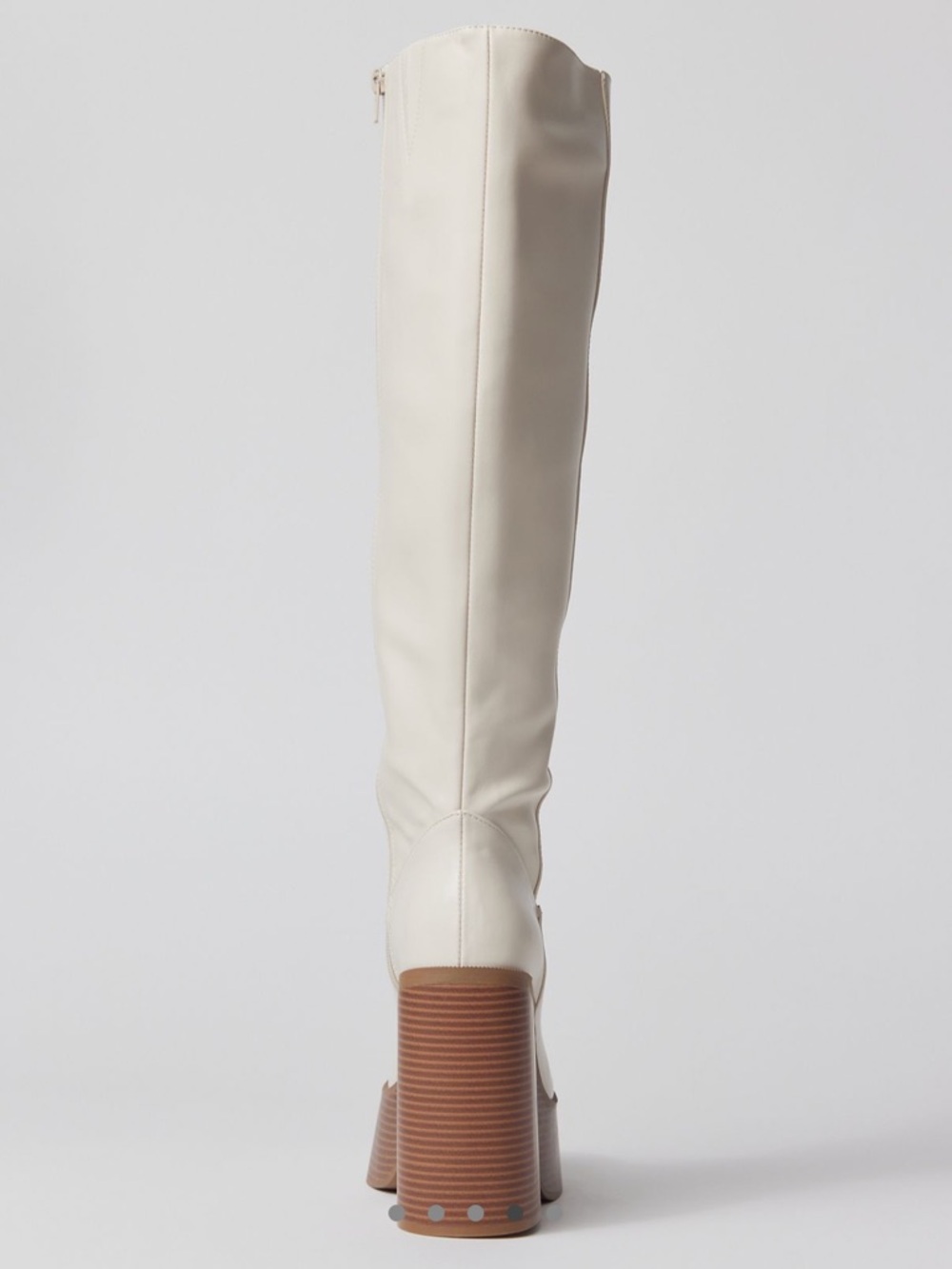 Urban Outfitters Cream Platform Over-the-Knee Boots - Picture 4 of 14